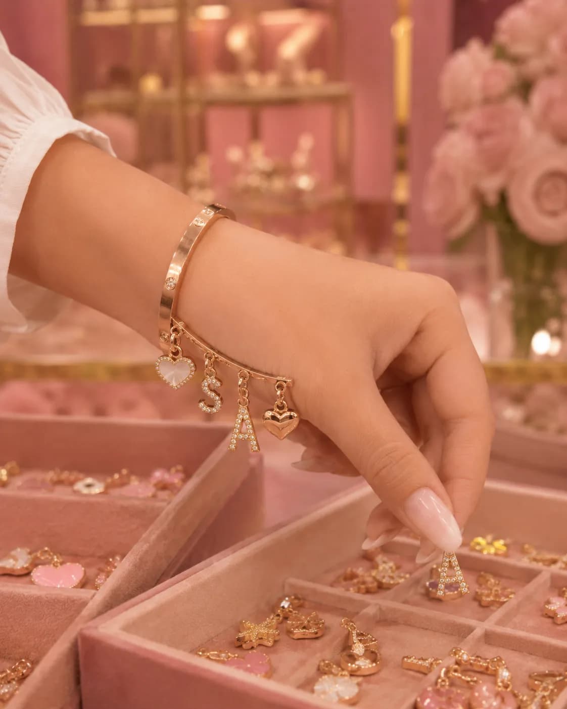 Bracelet jonc Charms Bar